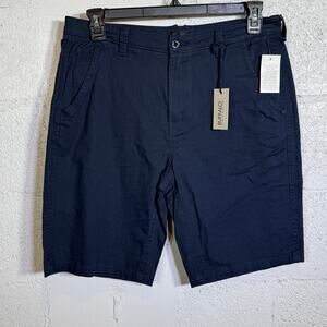 Buffalo David Bitton Men's Hadrian Flat Front 10.5" Shorts 32W midnight blue $60